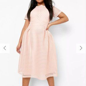 Full skirt baby pink dress